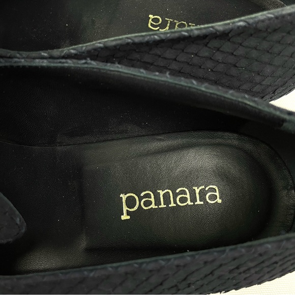 Panara Dark Blue Suede Snake Skin Embossed Loafers 38 US 8 - Picture 7 of 8